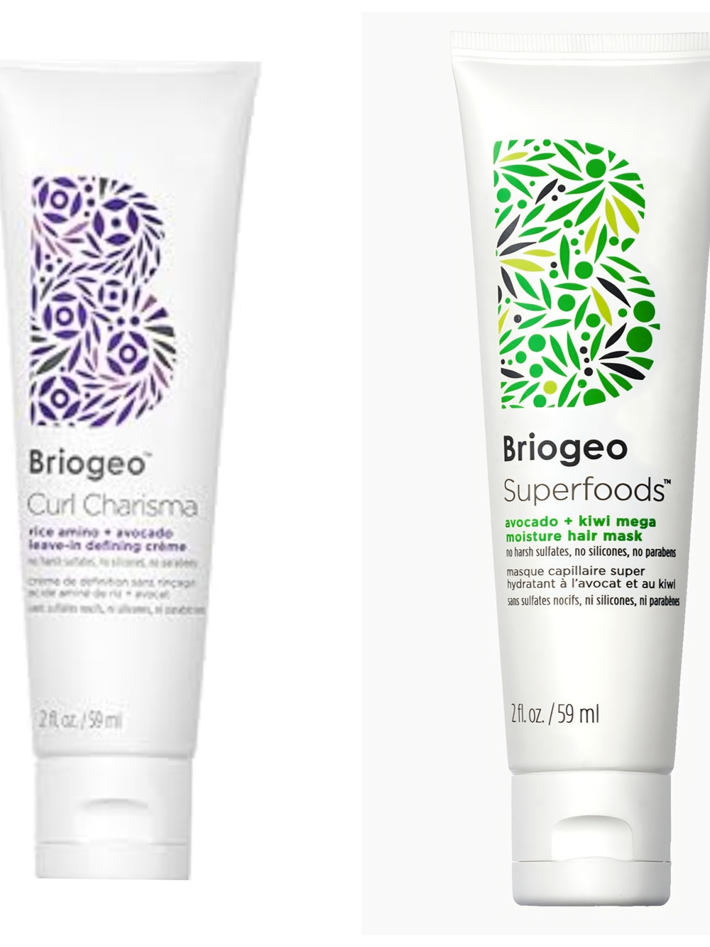 Briogeo 2 Pack - Curl Charisma & Be Gentle, Be Kind Superfood Mask - 1 Oz.
